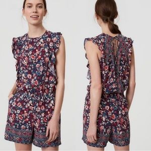 LOFT | Rose Garden Flutter Sleeve Floral Romper